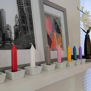 Juego de 7 Velas Cónicas Mega sin Aroma para Chakra, Cera Prémium Vertida a Mano, para Rituales Mágicos, Paganismo y Altares de Brujería - Product Image 4