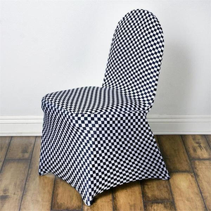 Wholesale Dinning Event Wedding Party Fitted Slipcover <strong>Black</strong> and White Strip Printed Spandex <strong>Chair</strong> <strong>Covers</strong> - Product Image 6