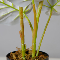 Arbre artificiel Monstera en plastique de 65 cm, plante en pot d'intérieur, décoration de la maison, haute qualité