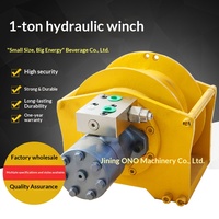 Treuil hydraulique en acier avec une force de traction de deux tonnes et une capacité de levage de huit tonnes, câble métallique
