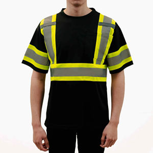 Camiseta de Seguridad Reflectante de Alta Visibilidad Personalizada, Camiseta de Trabajo de Manga Larga de Secado Rápido, Uniforme de Seguridad de Poliéster para la Construcción - Product Image 1