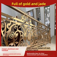 Aluminium-Treppengeländer & Innen-Treppenhandläufe Luxuriöses Design Kupfer-Effekt-Finish Zeitlos Farbecht Bodenmontiert