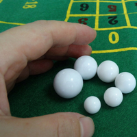 Bille de roulette blanche en résine plastique rigide, directement de l'usine, pour roue de jeu, 12mm 14mm 16mm 18mm 20mm 22mm