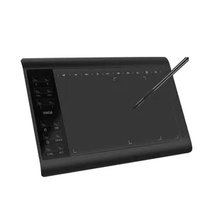 10x6 inch Big Size Working Area Phone Supportable 12 Express Keys Graphic Tablet Drawing Pad with Digital Pen