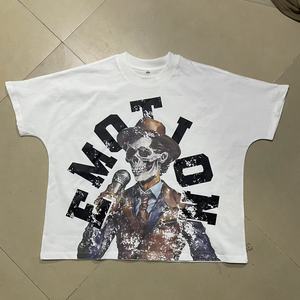 夏季纯棉男装混合情感数码印花品牌t恤图案嘻哈风格街头男装t恤 - Product Image 2