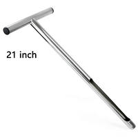 Sonde d'analyse de sol pour le golf avec poignée en T en acier inoxydable, sonde de sol pour l'échantillonnage des sols, l'entretien des plantes, la pelouse, le jardin, la ferme