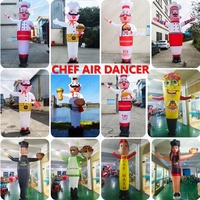 Homme gonflable amusant de 3 m pour la publicité extérieure, modèle de danseur aérien de dessin animé pour garçon avec souffleur, danseur gonflable, modèle d'homme ondulant