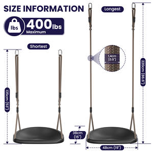 Ropecube ที่นั่งแบบแกว่งรูปตัวยูปรับความสูงได้เบาะ400lbs นั่งสบายสำหรับเด็กและผู้ใหญ่ - Product Image 5