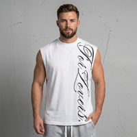 MT2301 Débardeur personnalisé pour homme en coton 100% 180 g/m², confortable, imprimé, débardeur de sport, t-shirt sans manches pour homme