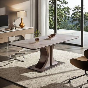 طاولة قهوة مستديرة رخامية من الحجر الجيري باللون البيج ، أثاث حجر كاردين لغرفة المعيشة والمكاتب - Product Image 2