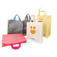 Sacs d'épicerie non tissés robustes poignées renforcées grands sacs fourre-tout non tissés super solides avec plaque en plastique