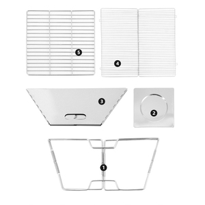 OEM al aire libre plegable de acero inoxidable barbacoa parrillas portátil Picnic madera carbón Faggot estufa de Camping - Product Image 3