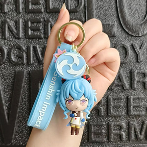 Pour <span class=keywords><strong>Genshin</strong></span> <span class=keywords><strong>Impact</strong></span> personnage de dessin animé PVC Figure jouet <span class=keywords><strong>porte</strong></span>-clés en métal sac de voiture <span class=keywords><strong>porte</strong></span>-clés pour grossistes - Product Image 4