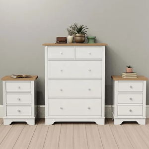 Gabinete de almacenamiento de cinco cajones Simple Escandinavo de viento cremoso, muebles blancos de lujo ligeros, dormitorio, sala de estar, entradas pequeñas - Product Image 1