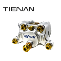 Étrier de frein de moto CNC de course, 2 pistons en alliage de titane, corps en aluminium, kit complet 34 mm