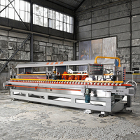 Machine de meulage automatique à 14 têtes motorisée Hongyi, polisseuse de chanfrein pour dalle de granit, marbre, pierre, 43KW 380V