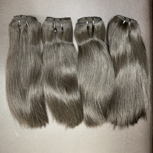 Extensión de cabello de trama de máquina doble superventas 2024 cabello humano recto Color Natural 100% - Product Image 1