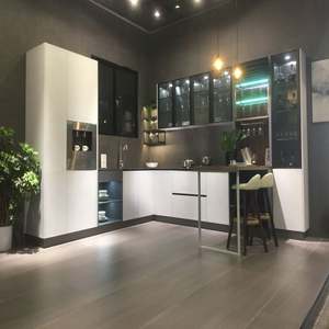 Armoires de cuisine modernes en bois de pin massif de style européen australien, laque noire mate, écologiques, multifonctionnelles, emballage plat - Product Image 6