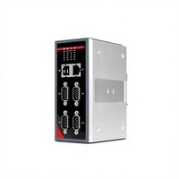 Gateway Modbus Industrial para Montaje en Riel DIN, 2x100Mbps Ethernet, 4 Puertos Seriales RS232/485 con Aislamiento Óptico