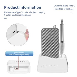 Équipement <span class=keywords><strong>de</strong></span> <span class=keywords><strong>manucure</strong></span> 2088, fournitures pour ongles, graveur portable 35000RPM, perceuse à ongles professionnelle sans fil rechargeable pour nail art - Product Image 5