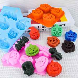 Moule de cuisson en silicone antiadhésif personnalisé pour Halloween, motifs citrouille et fantôme, pour gâteaux, gelées, bonbons et bougies, vente en gros - Product Image 5