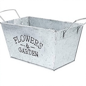 Pot de jardin en acier galvanisé, grand pot à plantes en métal, pot à fleurs d'extérieur et d'intérieur, conteneur à plantes robuste pour la maison et le jardin - Product Image 1