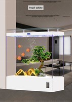 Aquarium intelligent et moderne de 600 L avec filtre de fond, verre ultra-clair, eau douce/eau salée, salon, personnalisable