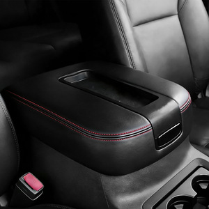 Caja de Almacenamiento con Cubierta de Cuero para Reposabrazos de Consola Central Chevrolet GMC, para Silverado Sierra 2007-2014 - Product Image 2