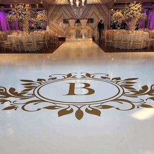 Personalized PVC Wedding and Birthday Party Dance Floor <b>Decals</b> Rectangular <b>Window</b> Sticker Design - Product Image 1