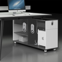 Set di Sedie da Ufficio Minimaliste e Moderne, Scrivanie a Forma di Barra Liberamente Combinabili in PVC; Scrivanie Creative; Ufficio