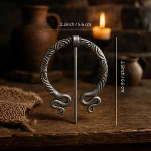 <span class=keywords><strong>Pin</strong></span> de chal vintage con diseño de dragón nórdico, broche medieval para capa para <span class=keywords><strong>mujer</strong></span>, cierre metálico para bufanda - Product Image 1