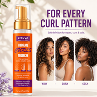 Mousse coiffante en gros pour cheveux bouclés, mousse capillaire pour soins et coiffage, supporte l'étiquetage personnalisé
