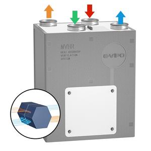 Système de ventilation à récupération de chaleur E-VIPO EPP <span class=keywords><strong>VMC</strong></span> à double flux ERV, système de ventilation à récupération d'énergie MVHR HRV, unité de ventilation d'air frais - Product Image 4