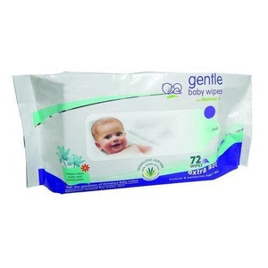 Toallitas húmedas certificadas ISO9001 GMP Fabricante 99.9% Agua pura Toallitas de agua OEM Toallitas para bebés con aloe y vitamina E - Product Image 1