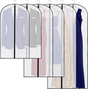 Translucent PEVA <b>Clothes</b> <b>Storage</b> Bag Waterproof Moisture Proof Thickened Hanging Dust Cover for Dry Cleaner - Product Image 3