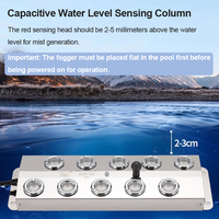Pulvérisateur d'eau en acier inoxydable, humidificateur, cylindre à poissons, bassin, vue, pompe à eau, fontaine, atomiseur de paysage pour la décoration de jardin