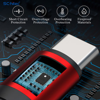 Cable USB trenzado de nailon de gran oferta Schitec 1m 2m 3M Cable cargador de carga rápida OEM para iPhone Huawei