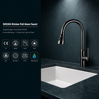 Robinet de cuisine extractible en acier inoxydable 304, mitigeur moderne pour évier