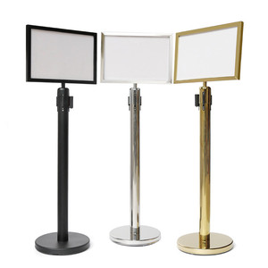 Fabricante A3 A4 clásico poste cinturón retráctil <span class=keywords><strong>barrera</strong></span> muestra de <span class=keywords><strong>Marco</strong></span> - Product Image 2
