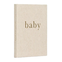Livre de grossesse et de bébé personnalisé en lin avec couverture rigide, journal quotidien pour enregistrer les souvenirs de la première année du bébé, cadeau souvenir, vente en gros