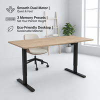 Bureau assis-debout moderne ergonomique réglable en métal et bois, capacité de charge 70 kg, pour chambre, école, bureau, poste de travail
