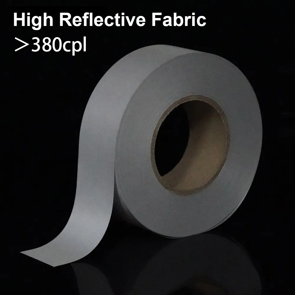 High Visibility Safety Retro-reflective Material Fabric Reflective Tape Sew On For Clothes