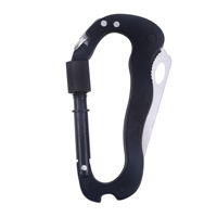 HYTD HY-DXZP Outil multifonction pliable en acier inoxydable pour le camping, la randonnée, la chasse, la pêche, l'escalade, le quotidien (EDC), avec mousqueton et couteau intégré
