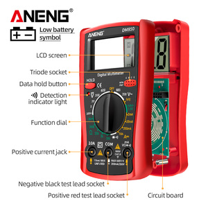 Multímetro Digital Profesional ANENG DM850 de 1999 Lecturas, Detector Automático de Voltaje, Ohmios, Corriente y Amperímetro - Product Image 3