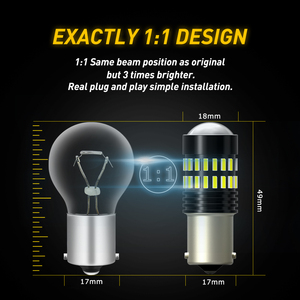 360-degree lighting 6000k 1156 BA15S 7506 <b>White</b> LED <b>Bulbs</b> 6000K Backup Reverse Light DRL Parking Lamp - Product Image 5