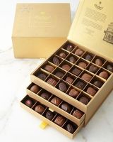Boîte-cadeau de chocolat de luxe personnalisée avec 3 tiroirs pour l'Aïd Moubarak et le Ramadan Emballage de date comestible Boîte-cadeau avec logo personnalisé