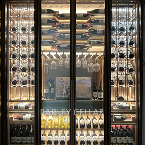 Cave à vin en acier inoxydable de style moderne Barley Cellar avec contrôle intelligent de la température, personnalisable sur mesure - Product Image 1