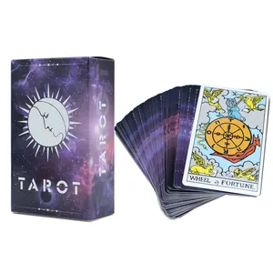 Alta qualidade impressão a cores projetar seus próprios cartões de tarô personalizado clássico design tarot rider en espaol deck com guia