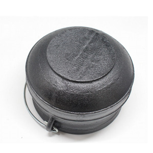 Nhà Máy Bán buôn gang khoai tây đậu Brew thịt Ấm đun nước Vạc phẳng potjie nồi 3 lít - Product Image 4