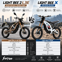 Moto électrique L3E Surron Light Bee 2 2026 24kW 90km/h homologuée pour la route, neuve en stock